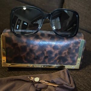 Tory Burch Black Sunglasses with Logo